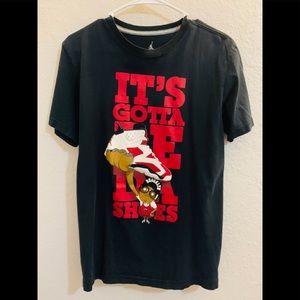 Jordan Men's Jumpman Short-Sleeve Crew T-Shirt ，Black and red Size M